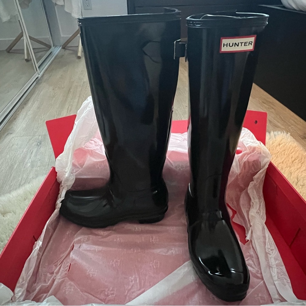 Hunter Original Tall Rain Boot Black Gloss